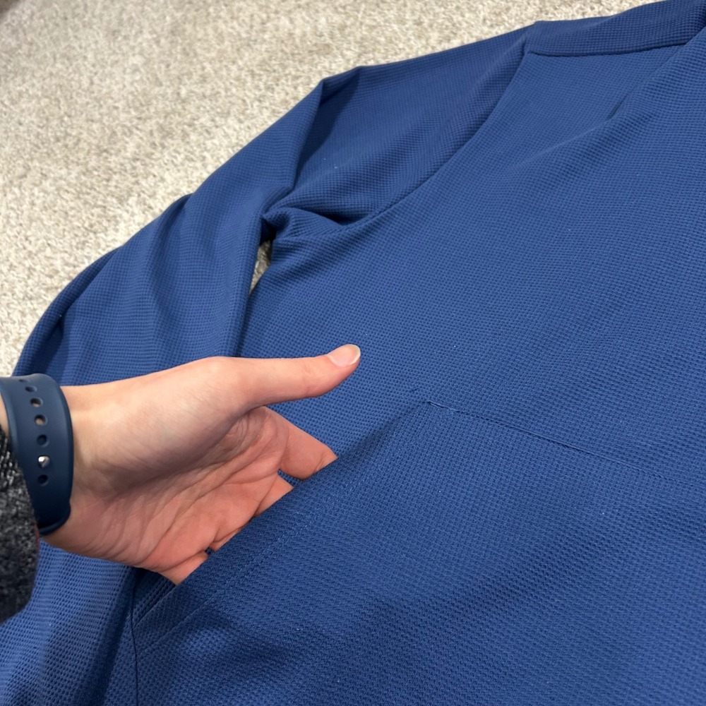 Peter Millar Navy Grid Performance Half Zip Hoodi… - image 8